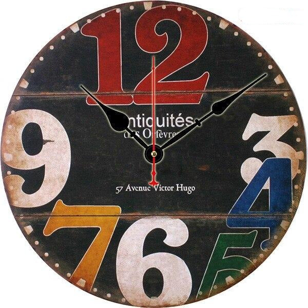 Zegar ścienny w stylu francuskiego bistro
