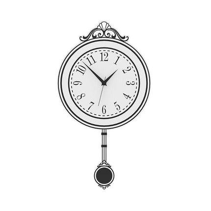 Niebieski zegar ścienny z wahadłem retro