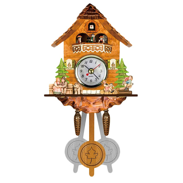 Designerski zegar z kukułką styl chalet