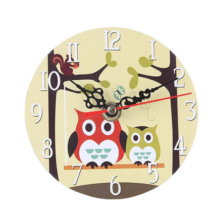 Zegar do pokoju dziecka Sowa na traktorze