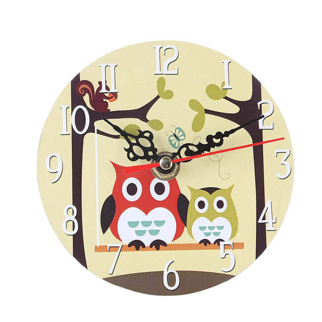 Zegar do pokoju dziecka Sowa na traktorze