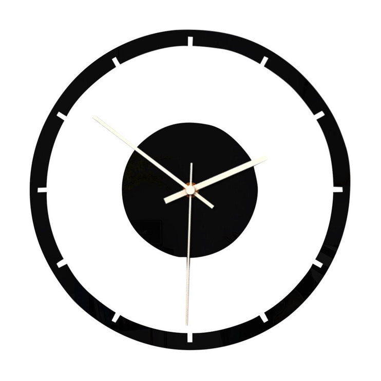 Nowoczesny czarny zegar akrylowy minimalistyczny design