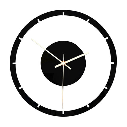 Nowoczesny czarny zegar akrylowy minimalistyczny design