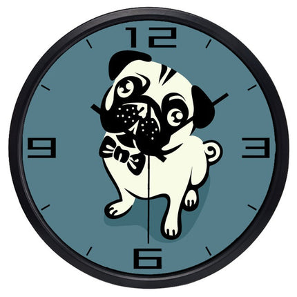 Zegar ścienny do pokoju dziecka Mops