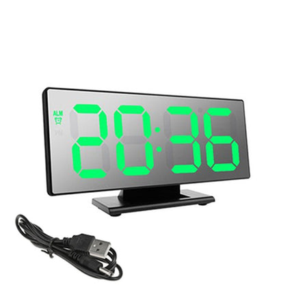Budzik elektroniczny z lustrzanym wyświetlaczem