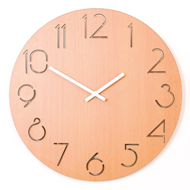 Czarny okrągły zegar drewniany na ścianę