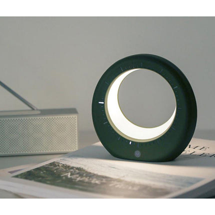 Futurystyczny budzik z lampką nocną księżyc