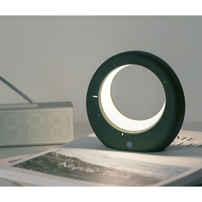 Futurystyczny budzik z lampką nocną księżyc