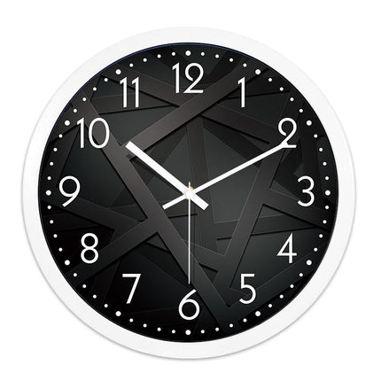 Nowoczesny czarny zegar ścienny do salonu