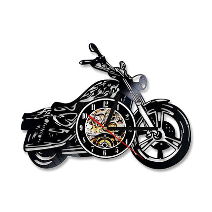 Zegar winylowy dla fana motocykli