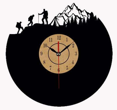 Zegar winylowy dla miłośnika wspinaczki