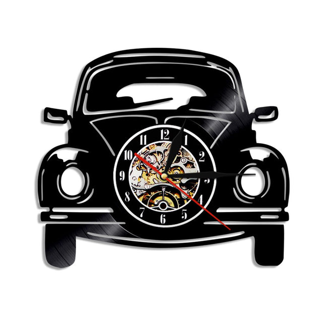 Zegar winylowy z samochodem VW Garbus
