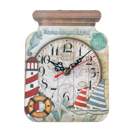 Zegar ścienny drewniany w kształcie słoika