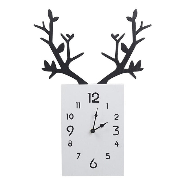 Dekoracyjny zegar ścienny z porożem