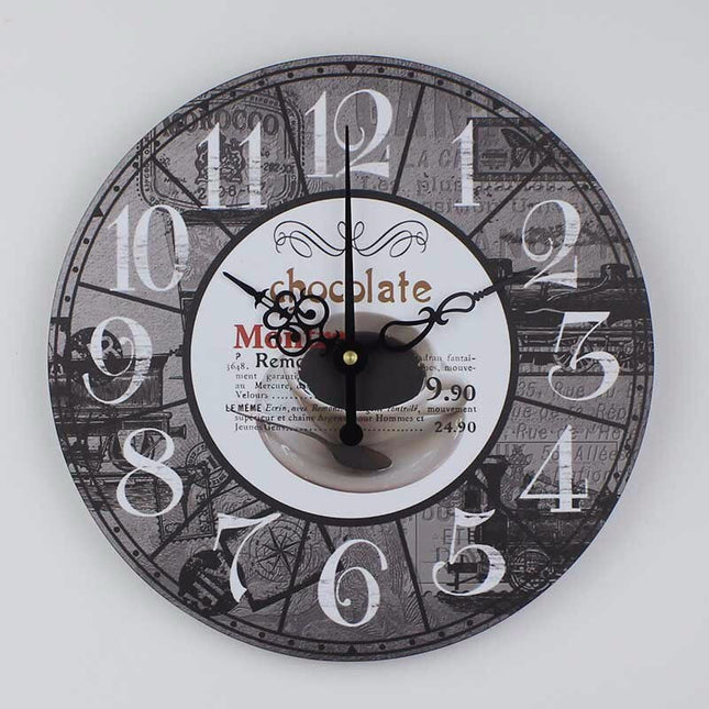 Zegar ścienny do kuchni z motywem kawy
