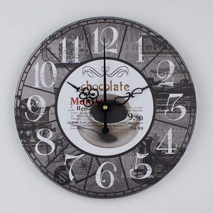 Zegar ścienny do kuchni z motywem kawy