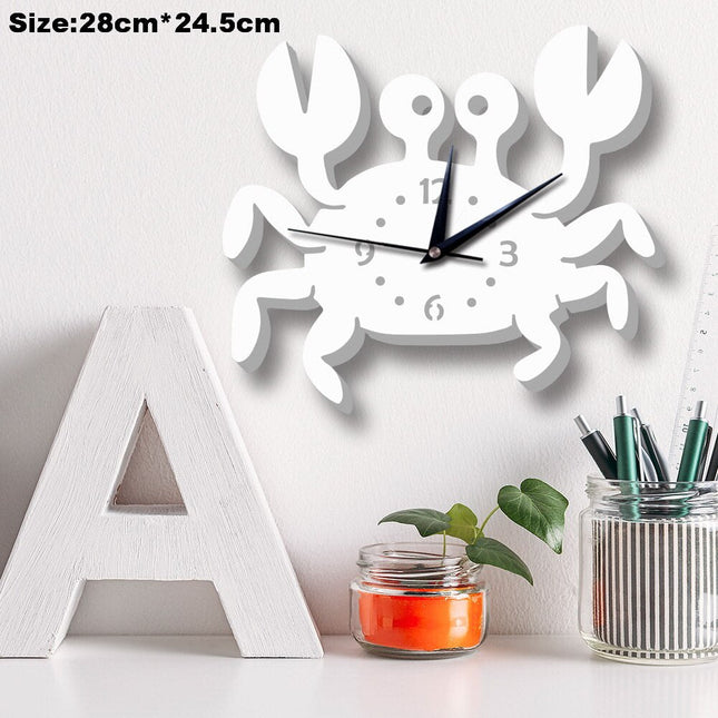 Biały zegar ścienny dla dzieci Rakieta