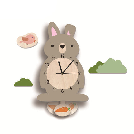 Zegar ścienny dla dzieci Flaming