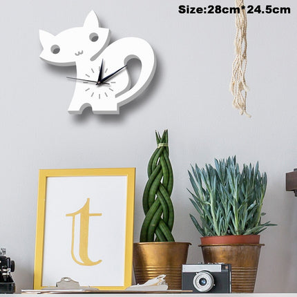 Biały zegar ścienny dla dzieci Rakieta