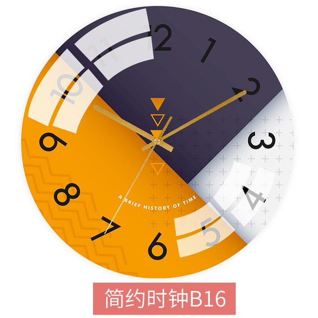 Kolorowy zegar ścienny w skandynawskim stylu