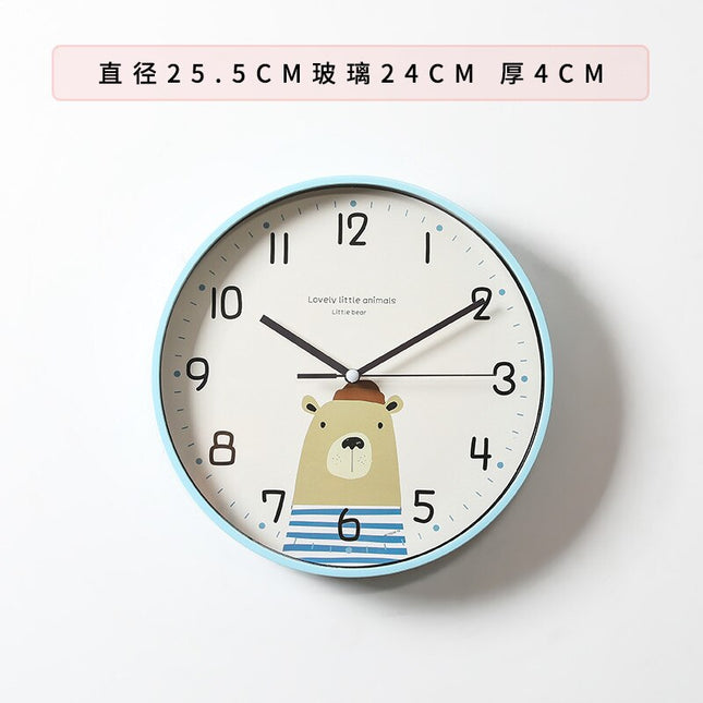 Okrągły zegar dla dzieci z królikiem