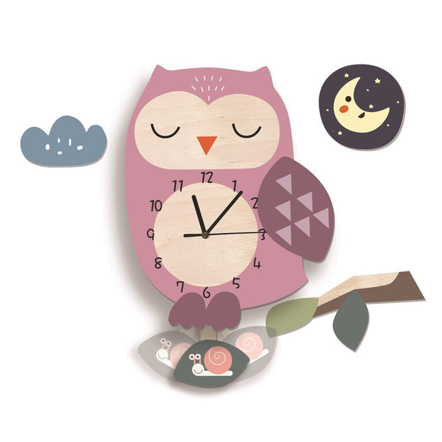 Zegar ścienny dla dzieci Flaming