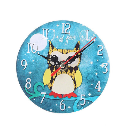 Zegar do pokoju dziecka Sowa na traktorze