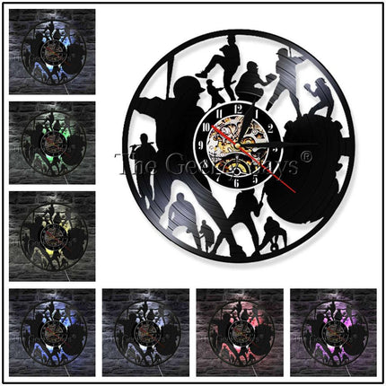 Zegar z płyty winylowej dla fana baseballu