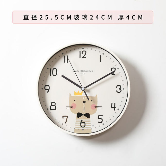 Okrągły zegar dla dzieci z królikiem