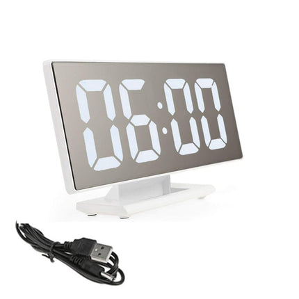Budzik elektroniczny z lustrzanym wyświetlaczem