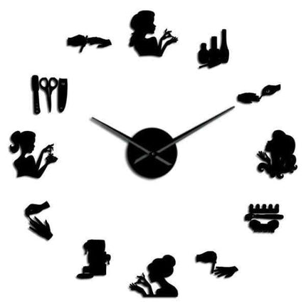 Zegar ścienny naklejany dla kosmetyczki