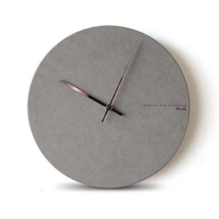 Minimalistyczny zegar ścienny antracytowy bez cyfr