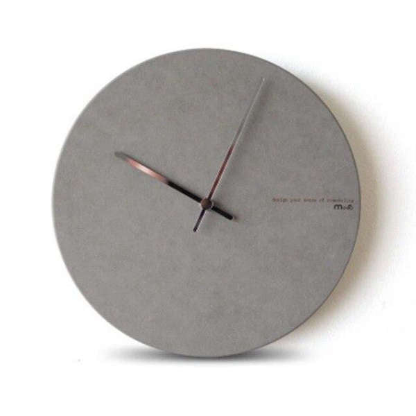 Minimalistyczny zegar ścienny antracytowy bez cyfr