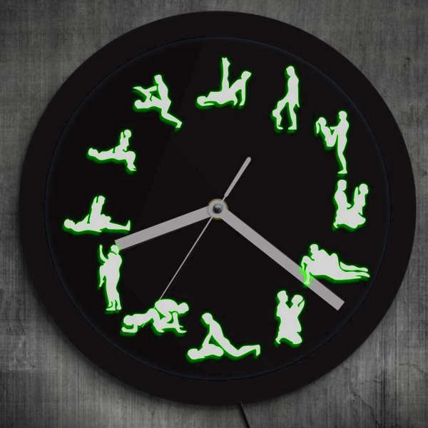 Zegar ścienny Kamasutra z podświetleniem LED