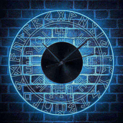 Świecący zegar ścienny z podświetleniem LED