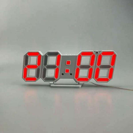 Nowoczesny zegar cyfrowy 3D z kablem