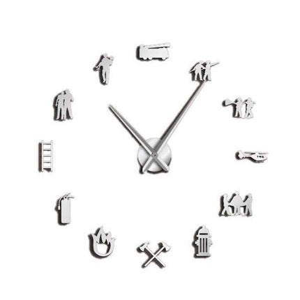 Naklejany zegar ścienny motyw ratownictwo