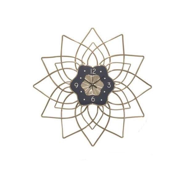 Nowoczesny metalowy zegar ażurowy kwiat