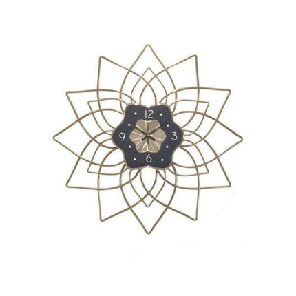 Nowoczesny metalowy zegar ażurowy kwiat
