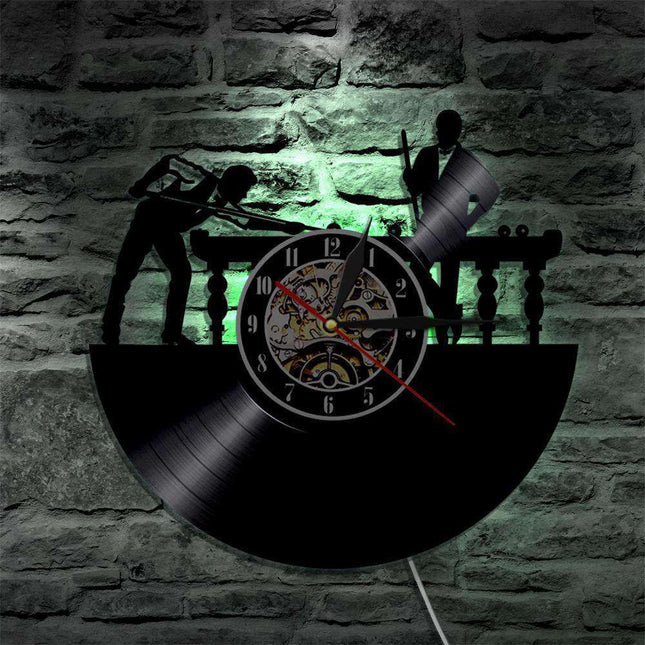 Zegar ścienny retro LED motyw bilardowy