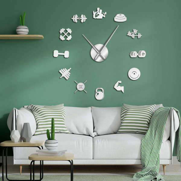 Zegar ścienny naklejany 3D na siłownię