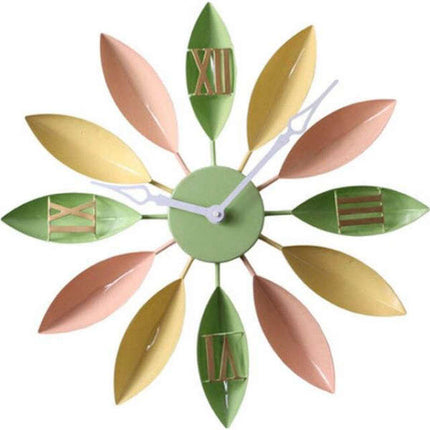 Designerski zegar ścienny kolorowe płatki