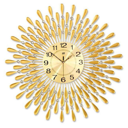Dekoracyjny zegar ścienny promienie słońca