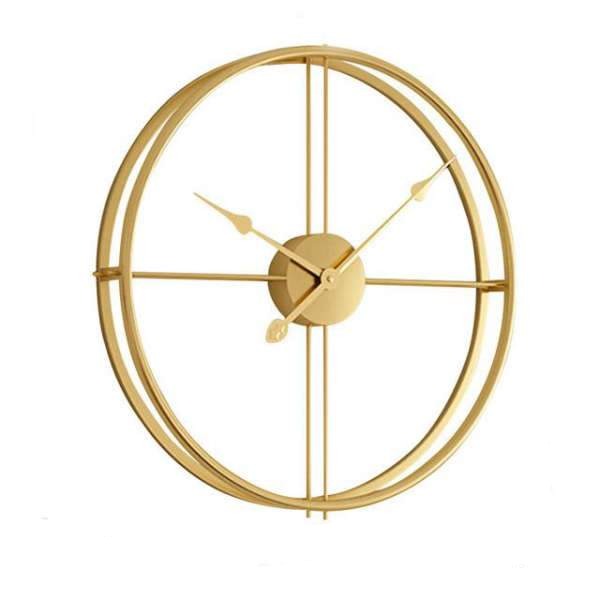 Czarny metalowy zegar ścienny styl skandynawski