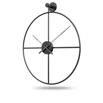 Nowoczesny czarny zegar ścienny styl loft