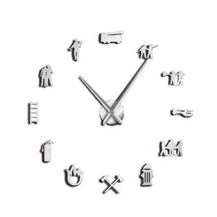 Naklejany zegar ścienny motyw ratownictwo