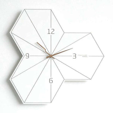 Nowoczesny geometryczny zegar ścienny plaster miodu