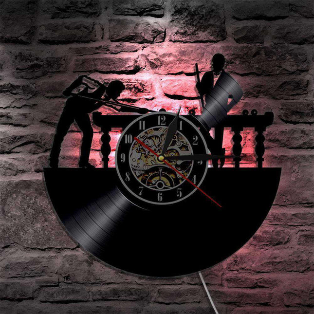 Zegar ścienny retro LED motyw bilardowy