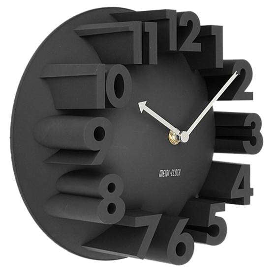 Biały zegar ścienny z efektem 3D
