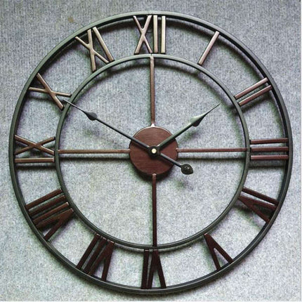 Duży metalowy zegar ścienny styl loft